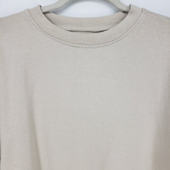 3/$25 For The Republic Ruffle Trim Pullover Sweatshirt S Womens Crew Beige Cream - Picture 5 of 8